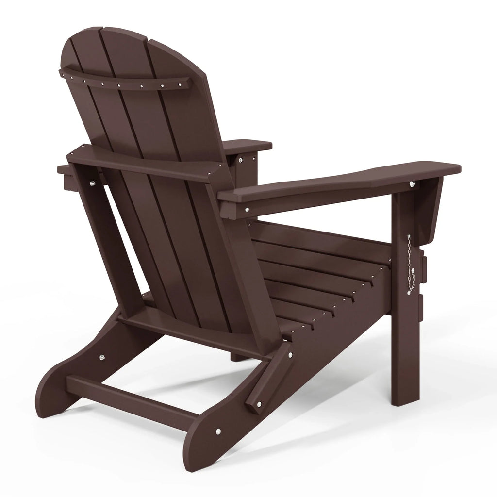 Polytrends Laguna Faltbarer Adirondack-Stuhl für den Außenbereich, wetterfest und lichtbeständig