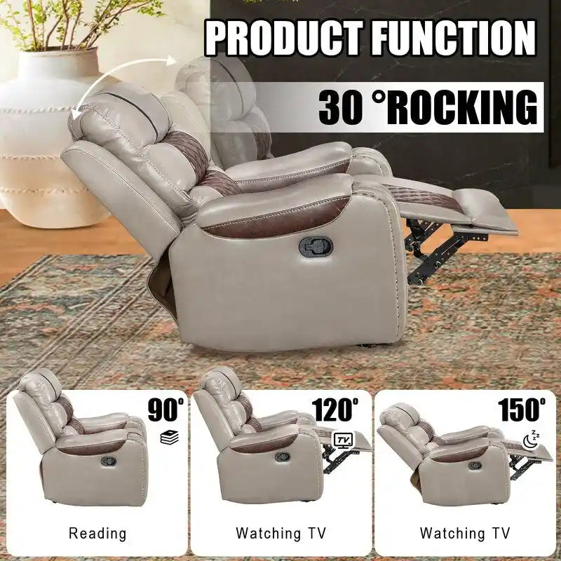 Großer Relaxsessel im amerikanischen Design aus Kunstleder für das Wohnzimmer