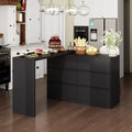 Intelligentes, drehbares/ausziehbares Buffet-Sideboard mit 6 Schubladen, erweiterter Arbeitsplatte, rutschfester Matte, drehbarem Esstisch, Kücheninsel-Vorratskammer
