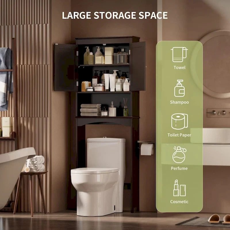 Badezimmerschrank, Toilettenschrank, Badezimmerregal über der Toilette, Toiletten-Raumsparer