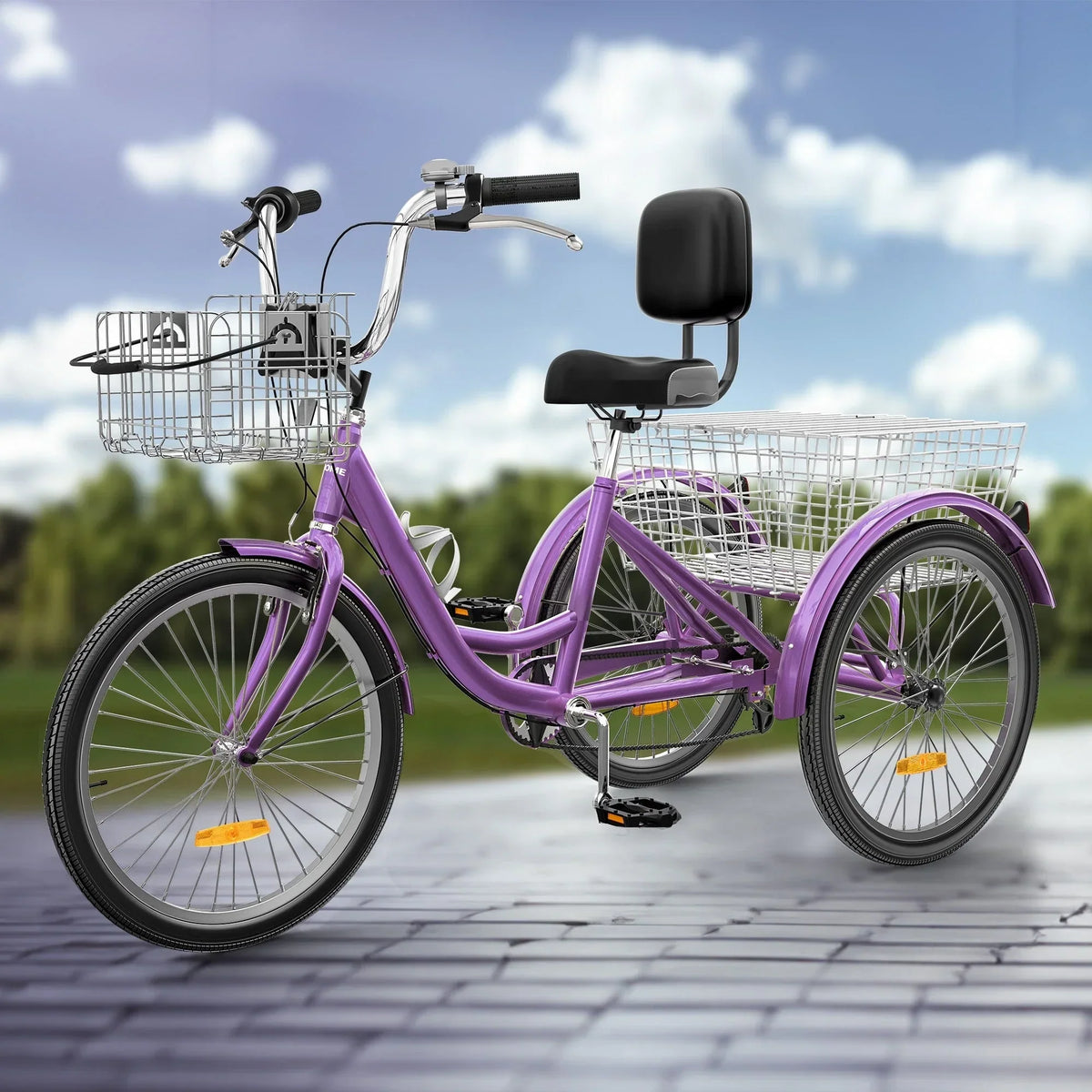 26 Zoll Erwachsenen Dreirad 3-Rad-Fahrrad 7-Gang Dreirad-Fahrrad