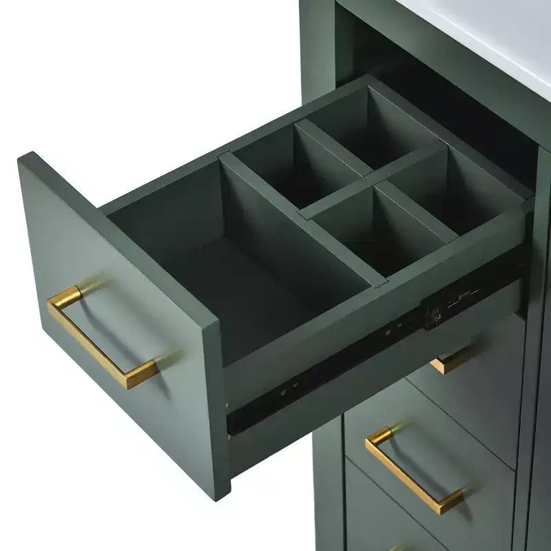 30 Zoll Einzelwaschtisch-Badschrank mit Unterschrank und 3 Schubladen – Schwarz / Blau / Grün / Indigo / Weiß