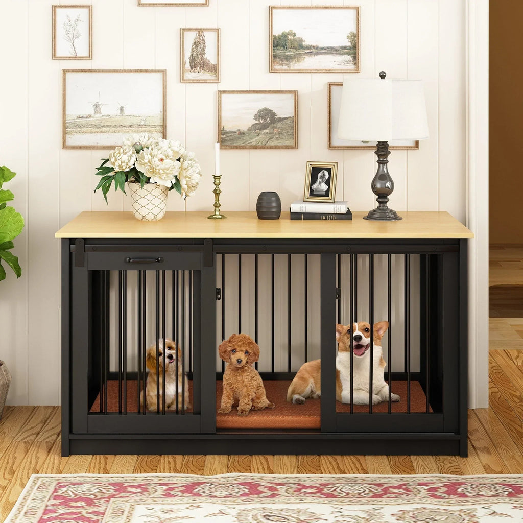 Hundehütte mit Eisenrohrverstärkung – Stylische und robuste Hundebox