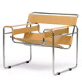 Baxton Studio Jericho Mid-Century Modern Akzentsessel aus Leder, Hellbraun: Chrom-Finish, Bodenschonende Füße, vollständig zusammengebaut