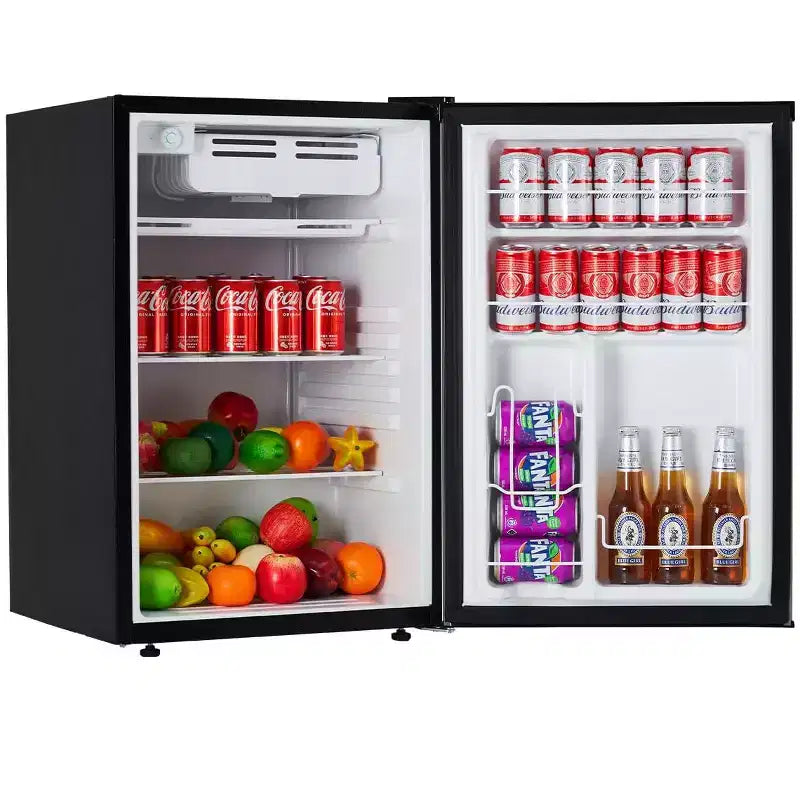 4.5 Cu.Ft Minikühlschrank mit Gefrierfach, Kompakter Kühlschrank mit wechselbarem Türanschlag, verstellbarem Thermostat, energieeffizient, kleiner Kühlschrank