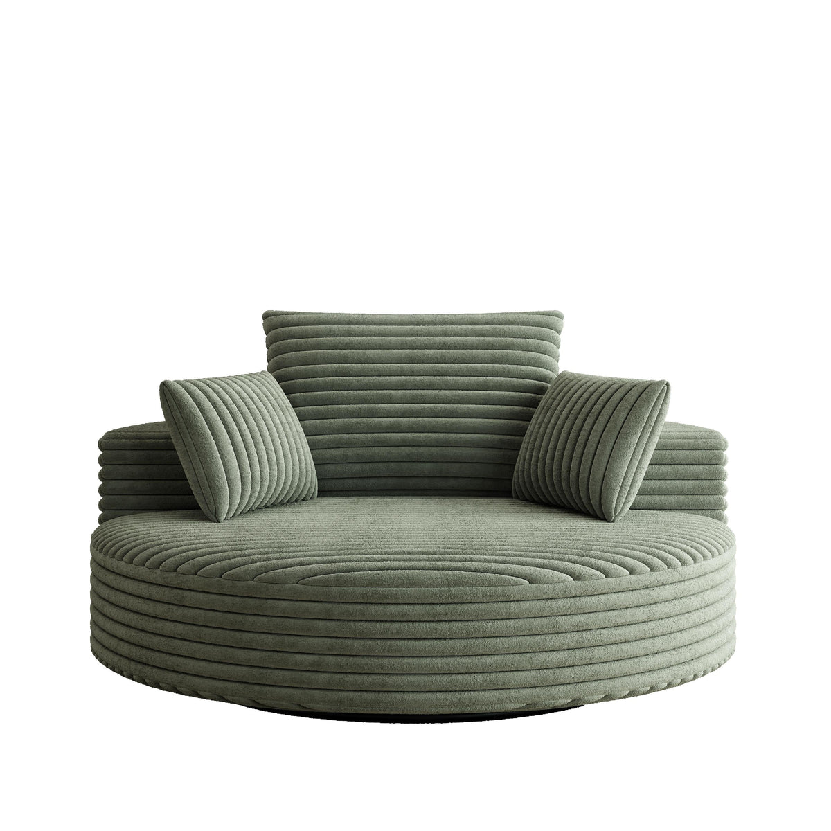Einzelsessel aus Kord-Chenille-Schaumstoff, drehbar