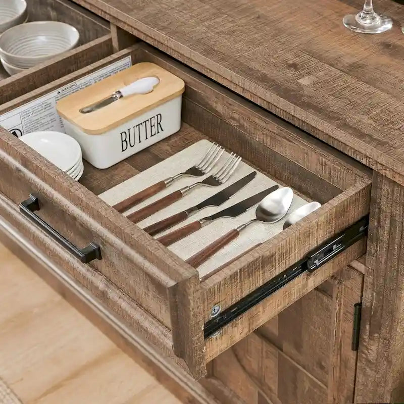 Buffetschrank Landhausstil, Kaffeebar Weinbar für Esszimmer - N/A