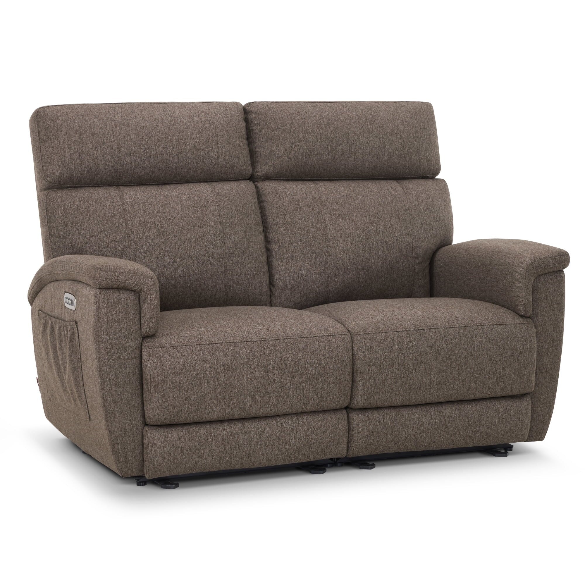 MCombo 60.2 Power Loveseat Relaxsofa mit Massage und zweifacher Heizung, verstellbarer Kopfstütze, USB- & Typ-C-Anschluss, Stoff