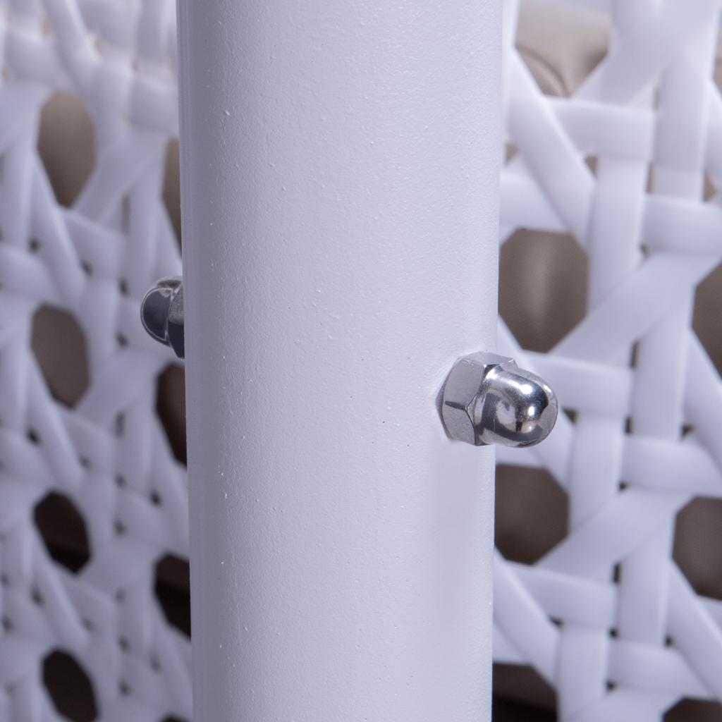 LeisureMod 2-Person Hängesessel mit Ständer – Outdoor/Indoor Rattan Korbsessel Garten-Schaukelhängematte mit Kissen