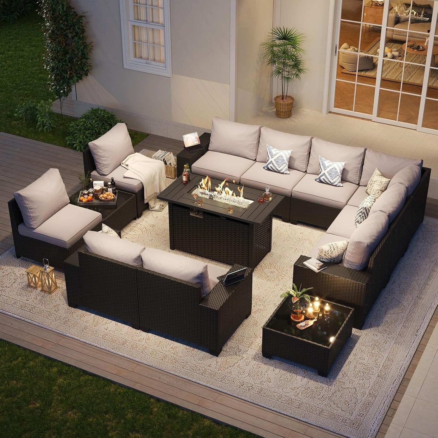 Gartensitzgruppen mit 10 cm dicken Kissen