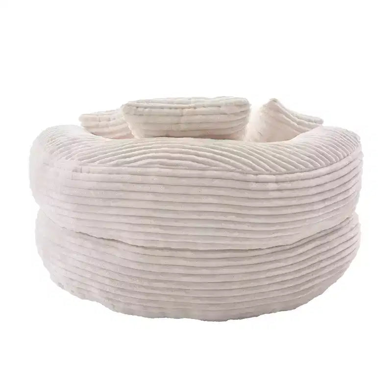 Sitzsacksofa für Erwachsene und Kinder, übergroßer Cord-Sitzsackstuhl mit 3 Kissen und Armlehne für Wohnzimmer und Schlafzimmer