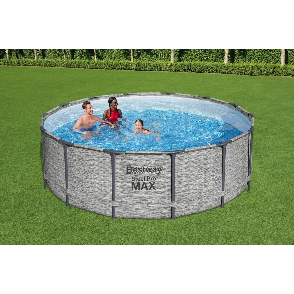 Bestway Steel Pro MAX Rundschwimmbecken Aufstellpool mit Pumpe & Abdeckung