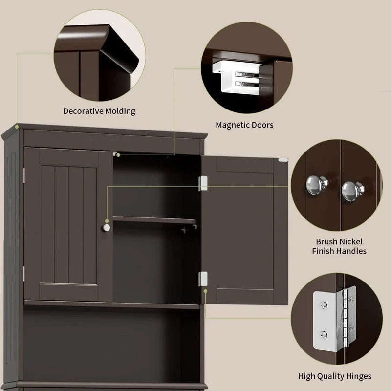 Badezimmerschrank, Toilettenschrank, Badezimmerregal über der Toilette, Toiletten-Raumsparer