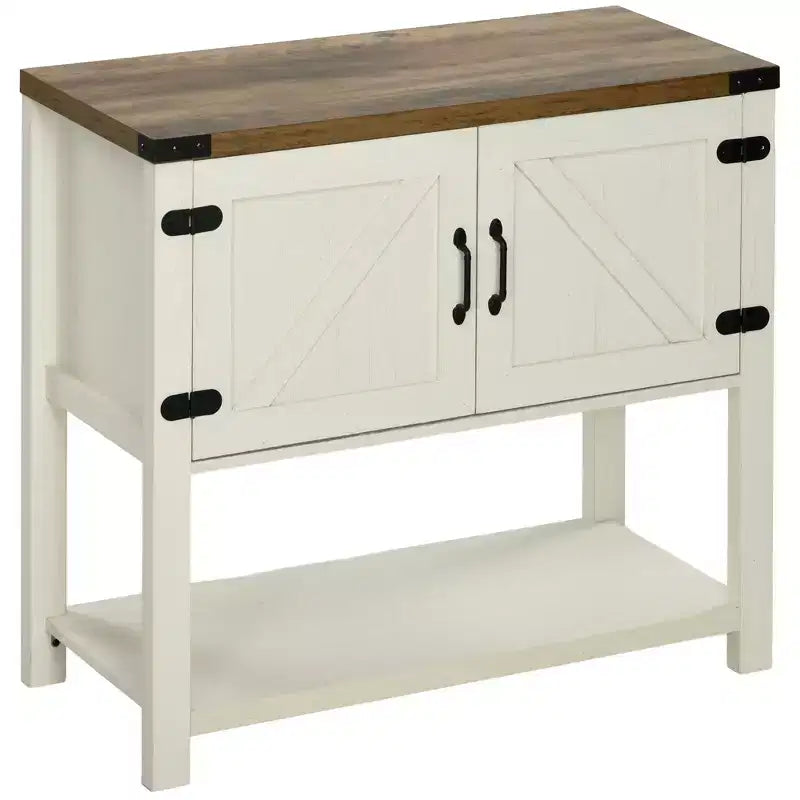 HOMCOM 2-türiges freistehendes Sideboard, Konsolentisch mit unterer Ablage, für den Eingangsbereich