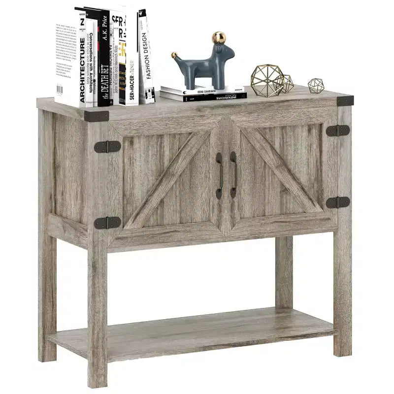 HOMCOM 2-Door Free Standing Sideboard Console Table with Bottom Shelf, Entryway