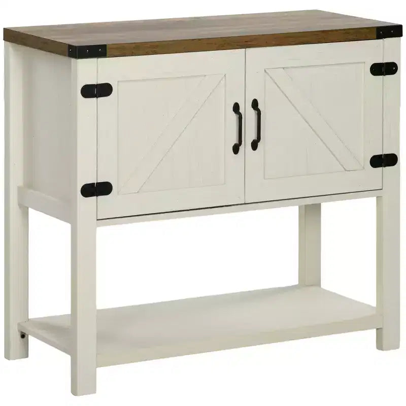 HOMCOM 2-türiges freistehendes Sideboard, Konsolentisch mit unterer Ablage, für den Eingangsbereich