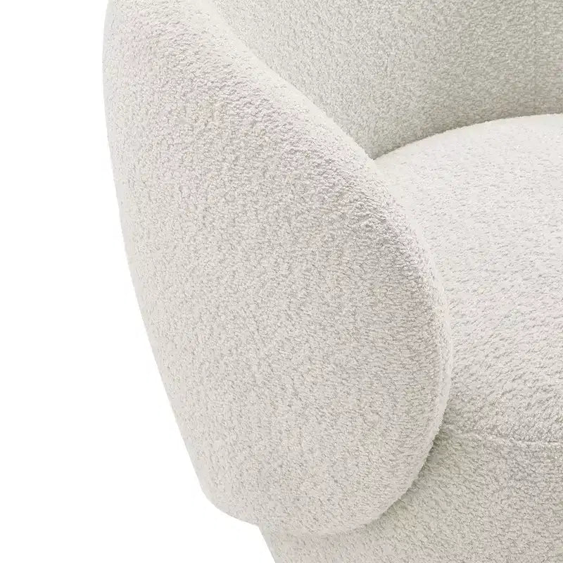 Spruce&Spring Gepolsterter Drehbarer Akzent-Sessel mit Holzfuß