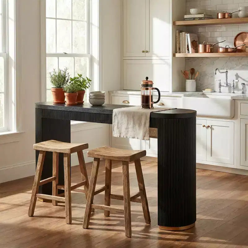 Christopher Knight Home Greta Farmhouse Esstisch in Thekenhöhe mit gerillter Platte