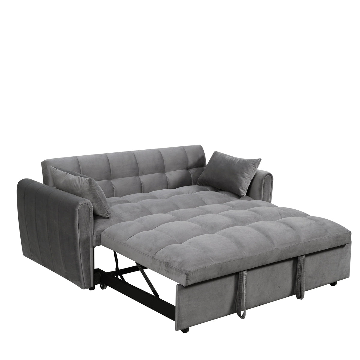 64.96 Samt 3-in-1-Schlafsofa mit verstellbarer Rückenlehne, Aufbewahrungstasche und 227 kg Tragkraft