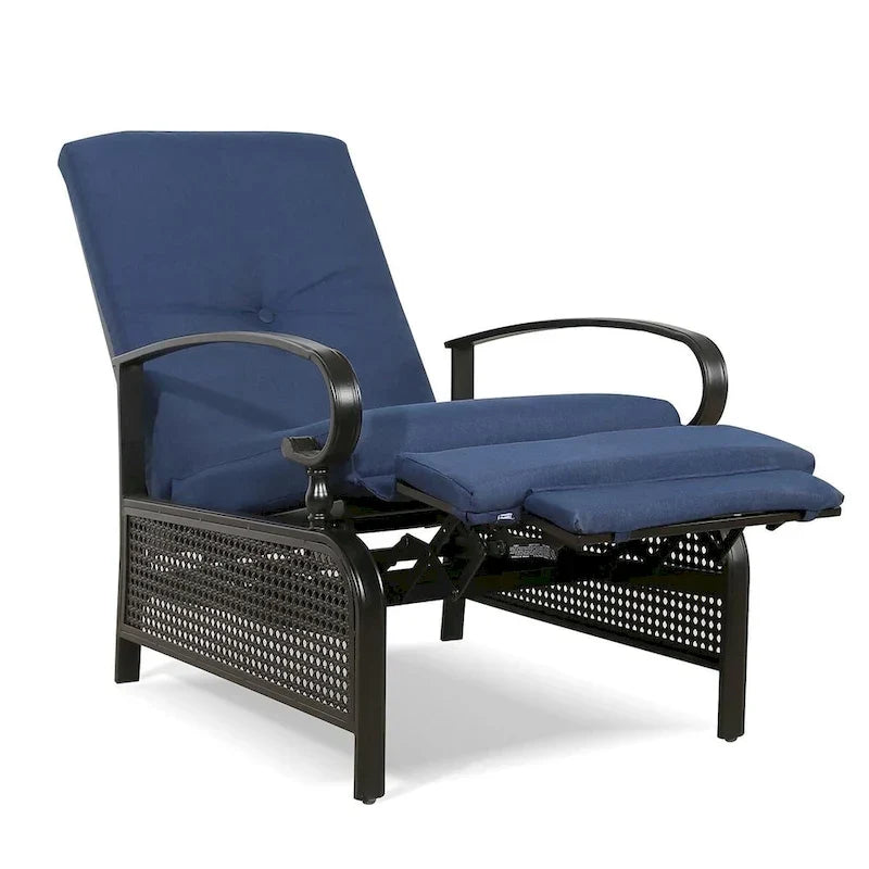 Verstellbarer Liegestuhl Lounge Sessel Gartenliege Sofa mit Kissen - 38 (T) x 26,5 (B) x 38,5 (H) ZOLL