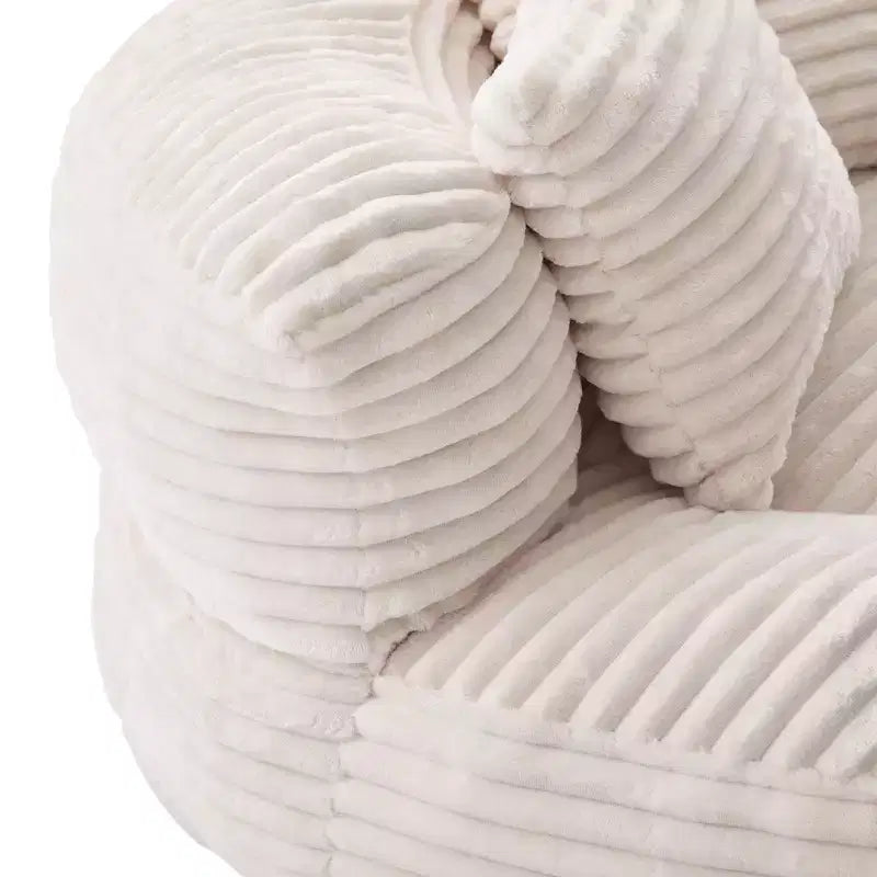 Sitzsacksofa für Erwachsene und Kinder, übergroßer Cord-Sitzsackstuhl mit 3 Kissen und Armlehne für Wohnzimmer und Schlafzimmer