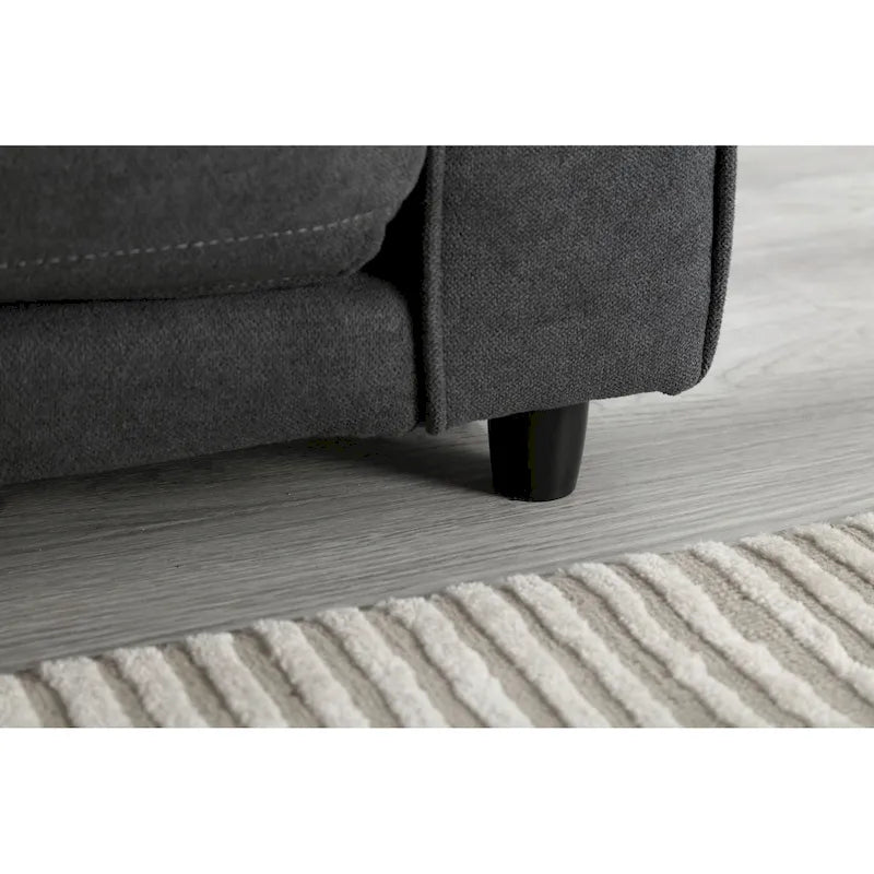 3-Fold Convertible Sofa Bed – Light Gray / Beige / Dark Gray, Velvet, Sleeps 1