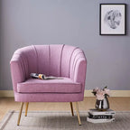 Contemporary Upholstered Accent Chair – Blue / Pink / Orange / Lilac / Green / Purple, Mid-Century Style, Seats 1