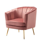 Contemporary Upholstered Accent Chair – Blue / Pink / Orange / Lilac / Green / Purple, Mid-Century Style, Seats 1