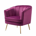 Contemporary Upholstered Accent Chair – Blue / Pink / Orange / Lilac / Green / Purple, Mid-Century Style, Seats 1