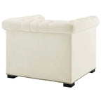 Chesterfield Armchair – Midnight Blue / Aqua / Grey / Ivory, Performance Velvet, Button Tufted, Seats 1