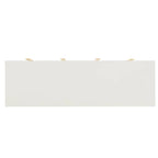 8-Drawer Dresser – White / Blue, Gold Pulls, Rubberwood & Plywood, Modern Style