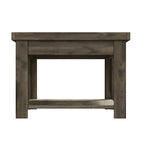 48-Inch Rustic Coffee Table – Barnwood, Knotty Alder Wood, 1 Lower Shelf