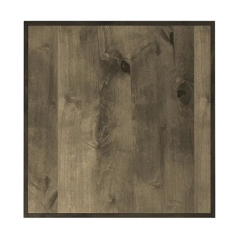 48-Inch Rustic Coffee Table – Barnwood, Knotty Alder Wood, 1 Lower Shelf