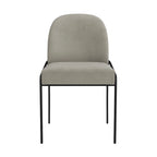 Velvet Upholstered Dining Chair – Loden Green / Fawn, Curved Back, Matte Black Metal Legs, Modern Style, Seats 1