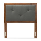 Button-Tufted Fabric Headboard – Dark Grey / Walnut Brown, Transitional Style, Adjustable Height, Twin / Full / Queen / King