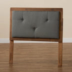 Button-Tufted Fabric Headboard – Dark Grey / Walnut Brown, Transitional Style, Adjustable Height, Twin / Full / Queen / King