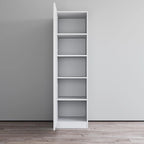Wardrobe Armoire – Black / Grey / White, Glass Front, Matte Body, Contemporary Style