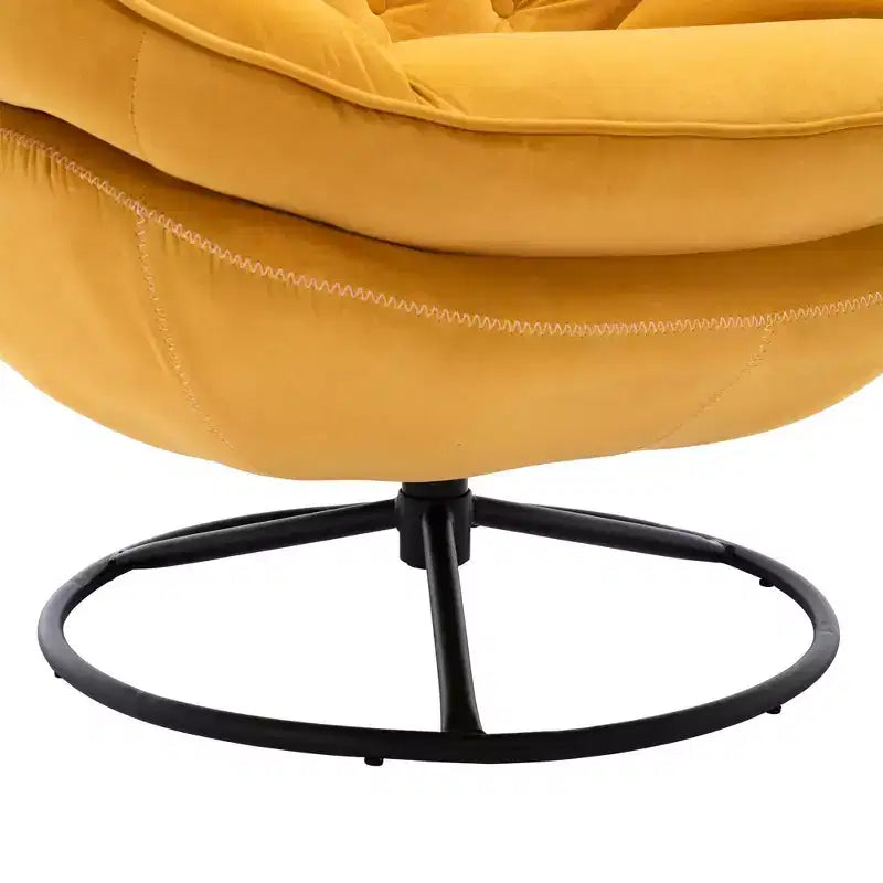 Okak Samt-Akzentsessel mit Ottoman, moderner Armloser Sessel im Mid-Century Stil für das Wohnzimmer, weicher bequemer Sessel zum Fernsehen, Gaming