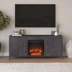 Jasper Rectangular TV Stand with Log Fireplace for TV's up to 65 