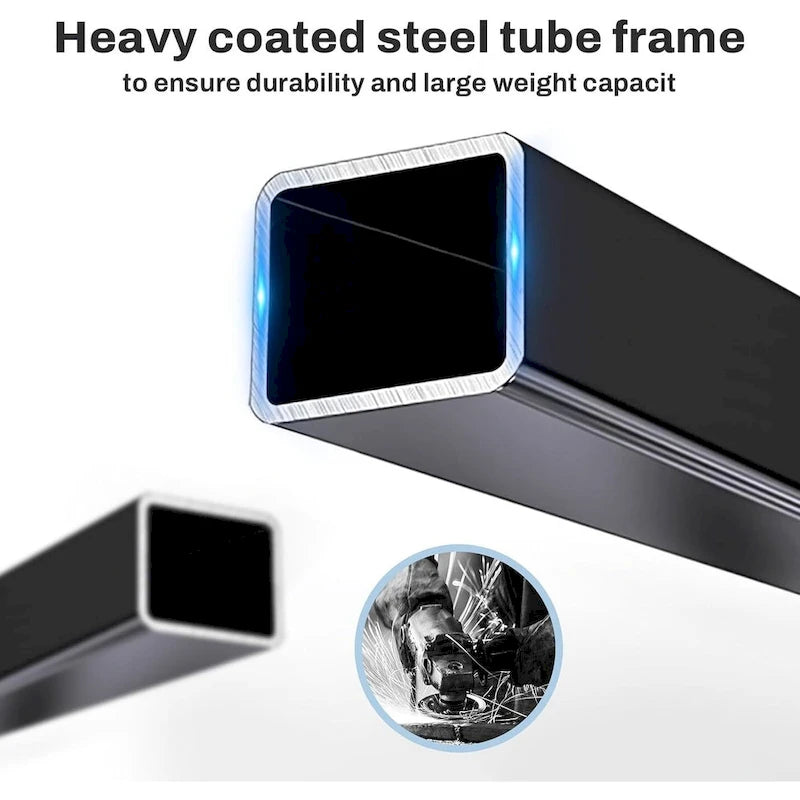 L-Shaped Corner Desk – Brown, RGB LED Strip, File Drawer, Monitor Shelf, Power Outlet, Seats 2