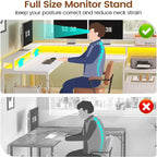 L-Shaped Corner Desk – Brown, RGB LED Strip, File Drawer, Monitor Shelf, Power Outlet, Seats 2