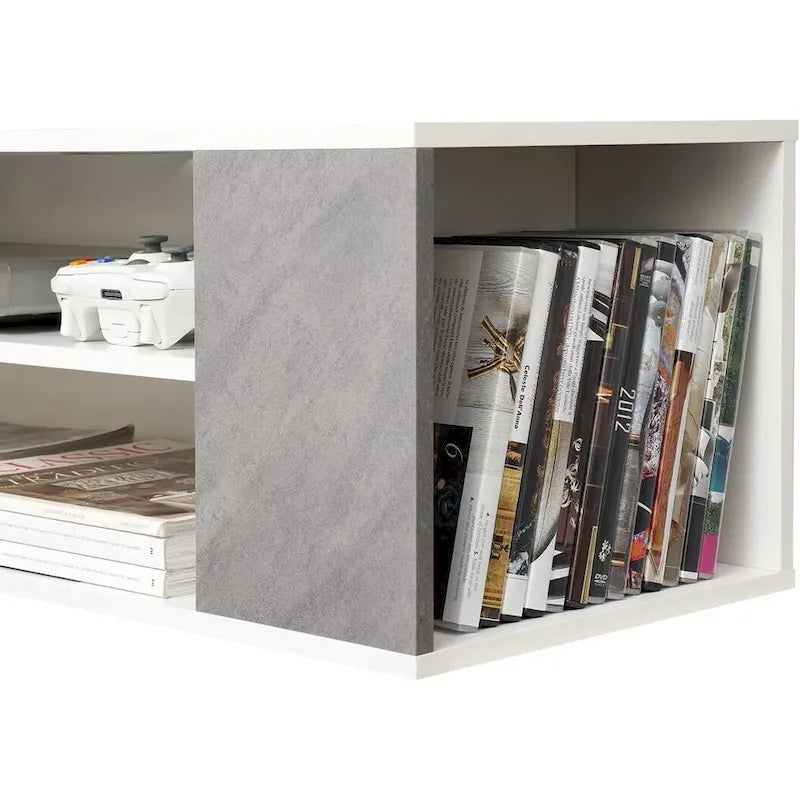 WAMPAT Floating TV Stand Shelf Wall Mounted Entertainment Center Floating Cabinet Media Hutch Under TV, 39 Inch