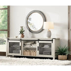3-Sided Glass Electric Fireplace Insert – Gray & Blue Light / Black, Freestanding or Insert, 18 or 36 Inch