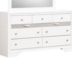 9-Drawer Bedroom Dresser – Charcoal Grey / Black / White, Wood-Look Finish, Felt-Lined Accessory Drawer