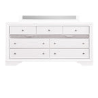 9-Drawer Bedroom Dresser – Charcoal Grey / Black / White, Wood-Look Finish, Felt-Lined Accessory Drawer