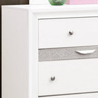 9-Drawer Bedroom Dresser – Charcoal Grey / Black / White, Wood-Look Finish, Felt-Lined Accessory Drawer