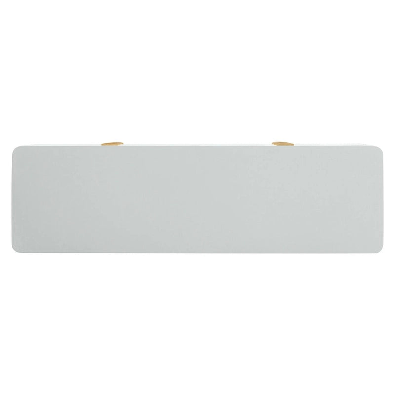6-Drawer Dresser – Grey / Black / Cream, Acacia Wood, Brass Pulls, Art Deco Style