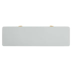 6-Drawer Dresser – Grey / Black / Cream, Acacia Wood, Brass Pulls, Art Deco Style