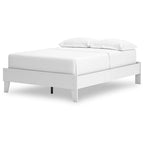 Full Platform Bed Frame – White, Scalloped Design, Low Profile, Coastal Farmhouse Style, Sleeps 1