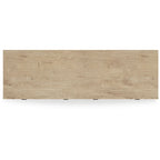 6-Drawer Dresser – Brown / Beige, Replicated Oak Grain, Cane Detail Drawer Fronts, Bronze Knobs, Contemporary Style